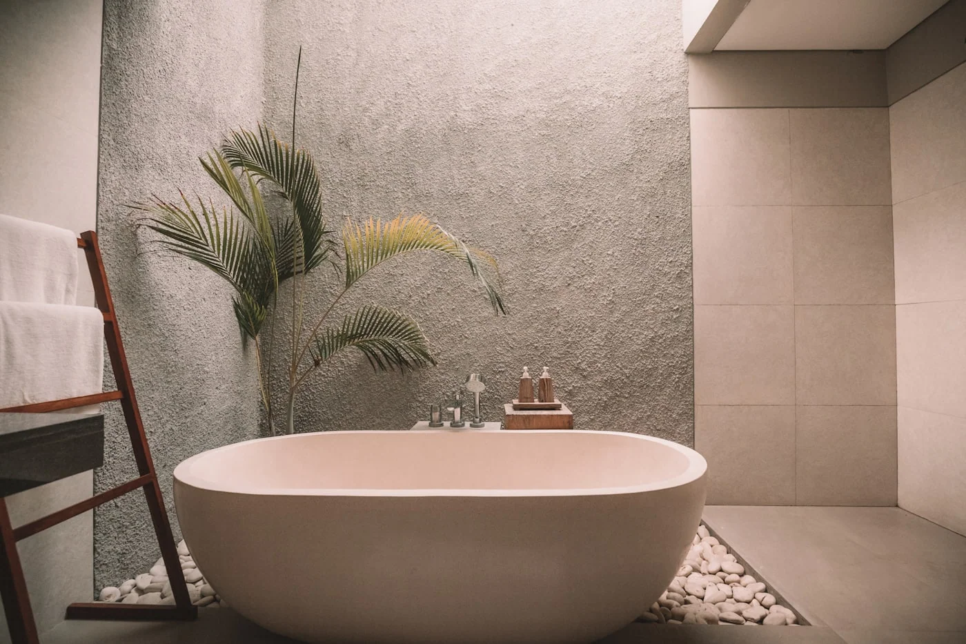 A bathroom vanity and storage display
